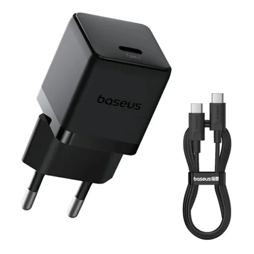 Wall Charger Baseus Palm, 20W, 3A, 1 x USB-C, USB-C Kábellel, Fekete P10111602113-01 - 1