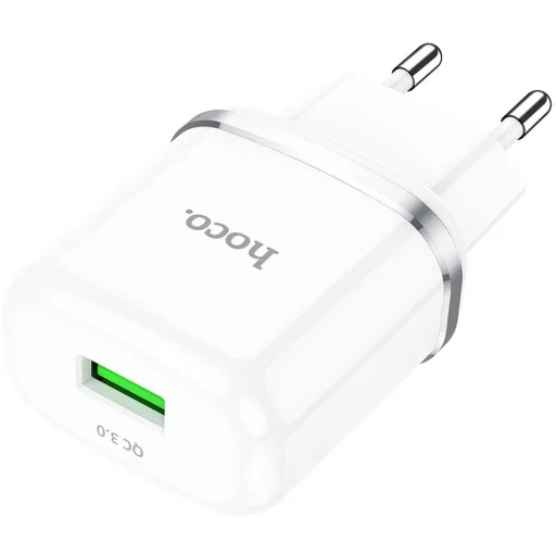 Fali töltő Hoco N3, 18W, 3A, 1 x USB-A, fehér - 2