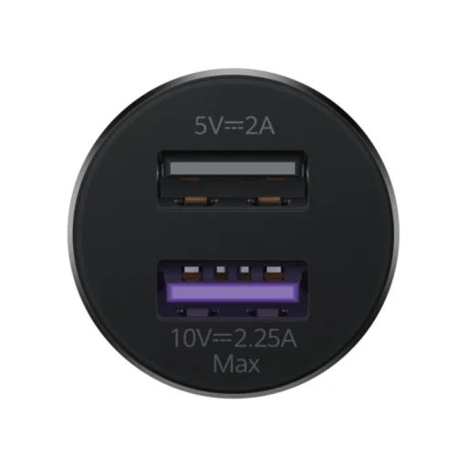 Autós Töltő Huawei CP36, 22.5W, 2.25A, 2 x USB-A, USB-C Kábellel, Sötétszürke 55034029 - 2