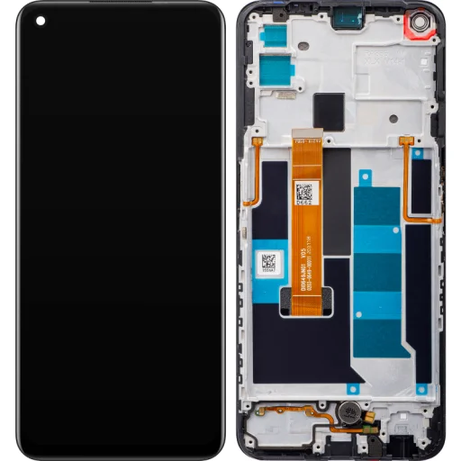 LCD kijelző modul Realme 7 5G, Fekete - 1