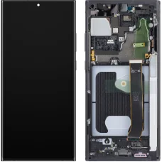 LCD kijelző modul Samsung Galaxy Note 20 Ultra 5G N986 / Note 20 Ultra N985 készülékhez, kamera nélkül, Misztikus Fekete