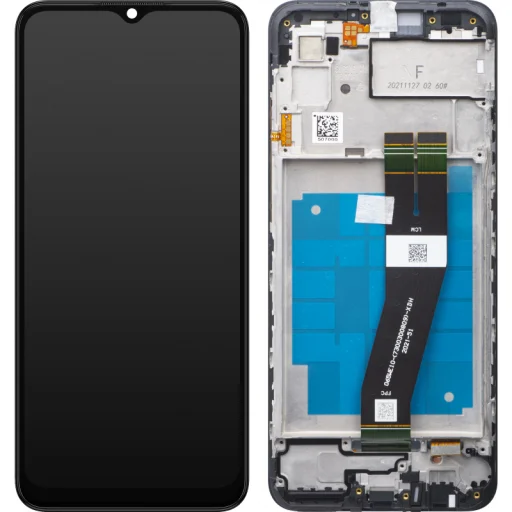 LCD kijelző modul Samsung Galaxy A03 A035, G verzió, fekete - 1