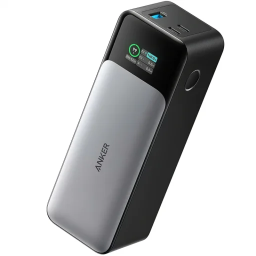 Anker 737 Powerbank, 24000mAh, 140W, QC + PD, Fekete A1289011 - 1