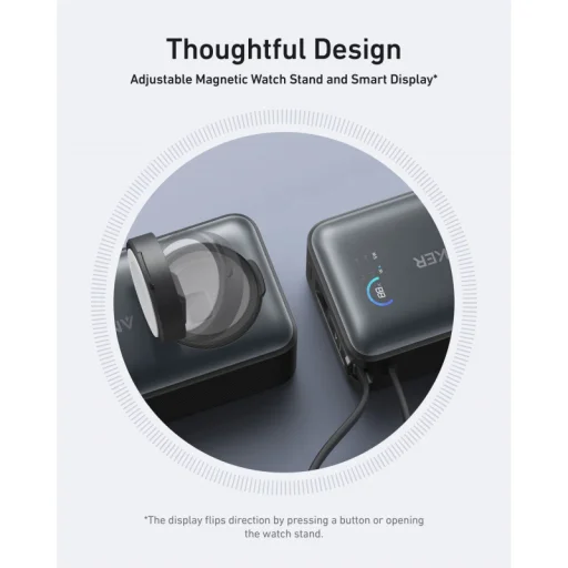 Powerbank Anker MagGo, 10000mAh, 35W, PD + QI, Fekete A1657011 - 3