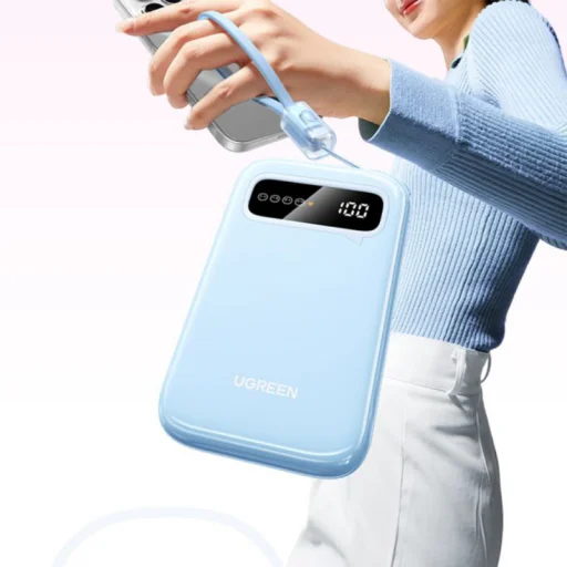 Powerbank UGREEN PB522, 10000mAh, 20W, QC + PD, Kék - 3