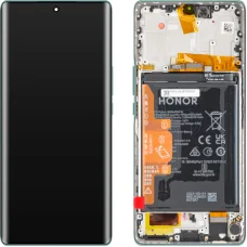 LCD kijelző modul Honor Magic5 Lite-hoz, akkumulátorral, Smaragd Zöld