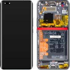 LCD Kijelző Modul Honor Magic5 Pro-hoz, akkuval, fekete