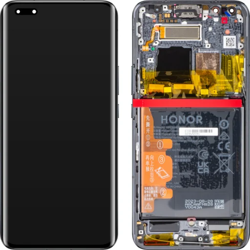 LCD Kijelző Modul Honor Magic5 Pro-hoz, akkuval, fekete - 1