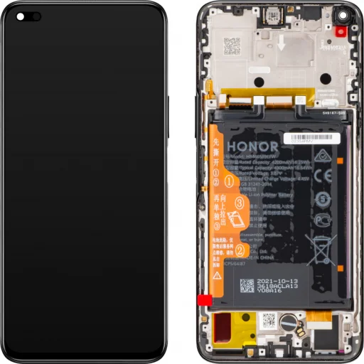 LCD Kijelző Modul Honor 50 Lite-hoz, Akkumulátorral, Éjfekete - 1