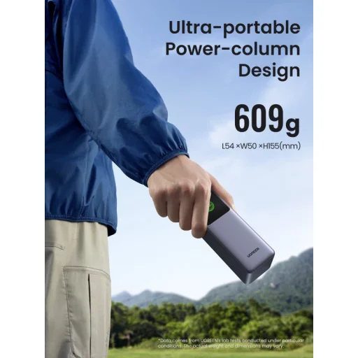 Powerbank UGREEN PB722, 25000mAh, 200W, QC + PD, Szürke - 8