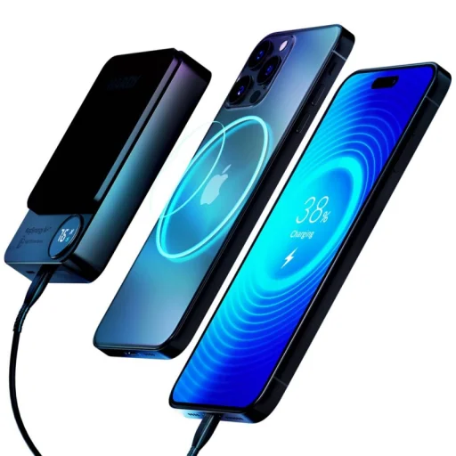 Powerbank 3MK MagSynergy Ni+, 10000mAh, 22.5W, PD + FQI, Fekete - 5