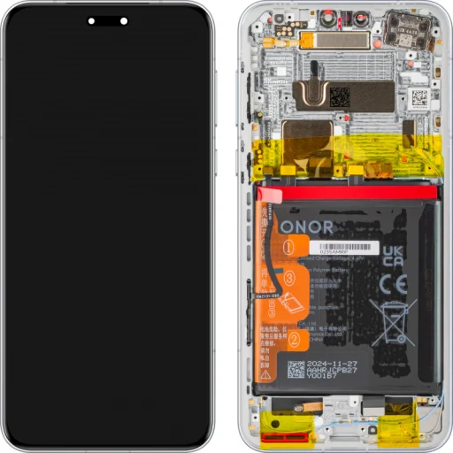 LCD kijelző modul Honor Magic7 Pro-hoz, akkumulátorral, Lunar shadow szürke - 1