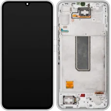 Samsung Galaxy A34 A346 ezüst színű LCD kijelző modul