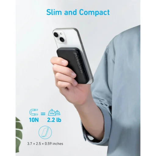 Anker 321 MagGo powerbank, 5000mAh, 7,5W, fekete - 8