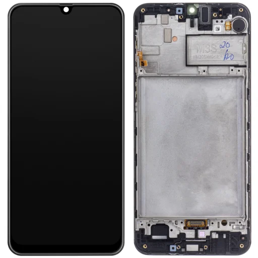 LCD kijelző modul Samsung Galaxy M21 M215 / M30s M307, fekete - 1