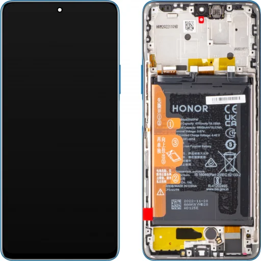 LCD kijelző modul Honor X9 5G / Magic4 Lite-hoz, akkumulátorral, Ocean Blue - 1