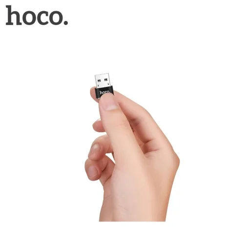 USB-C to USB-A Adapter Hoco UA6, Fekete - 4