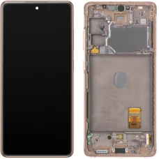 LCD kijelző modul Samsung Galaxy S20 FE 5G G781, narancssárga, üvegfólia