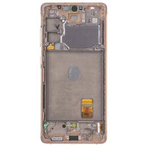 LCD kijelző modul Samsung Galaxy S20 FE 5G G781, narancssárga, üvegfólia - 3