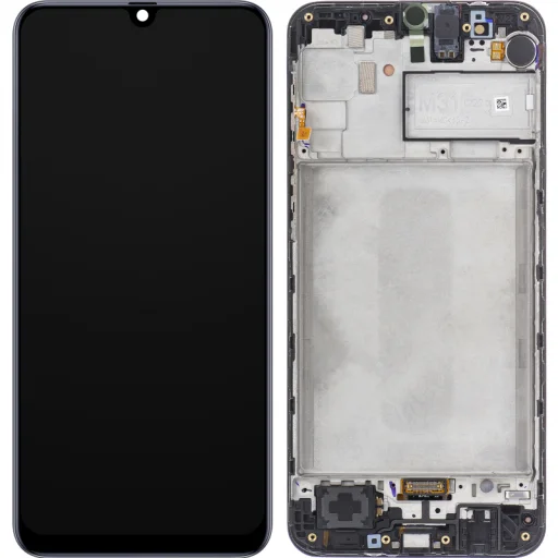 LCD Kijelző Modul Samsung Galaxy M31 M315 készülékhez, Fekete, Szerviz, szerelés - 1