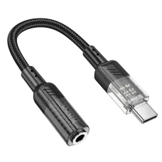 USB-C - 3.5mm audio adapter Hoco LS37, fekete