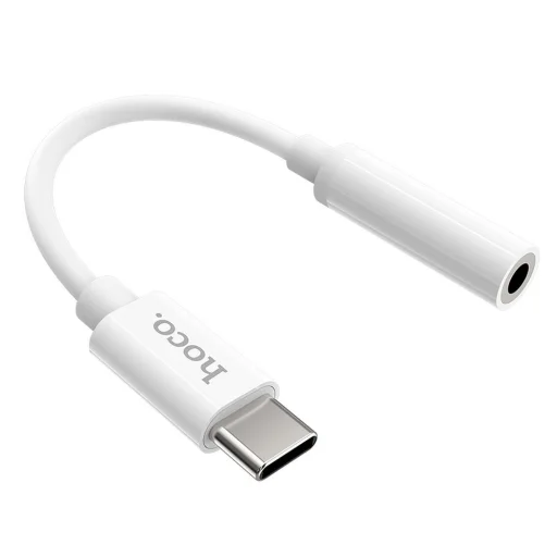 USB-C - 3.5mm audio adapter Hoco LS30, fehér - 2