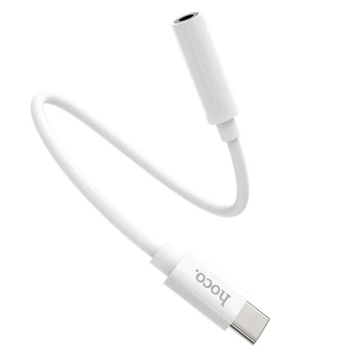 USB-C - 3.5mm audio adapter Hoco LS30, fehér - 3