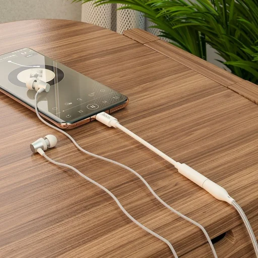 USB-C - 3.5mm audio adapter Hoco LS30, fehér - 7