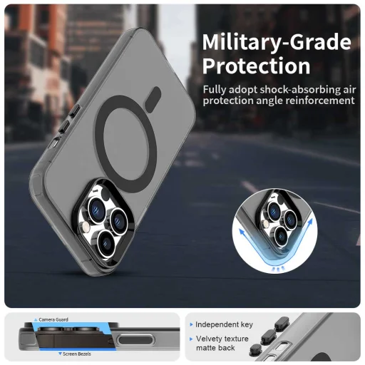 iPhone 13 Pro Max - CandyCase MagSafe tok - Fekete - Techsuit. - 6