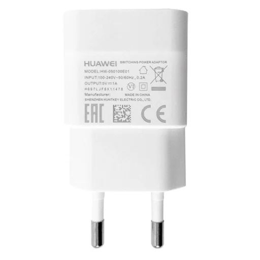 Huawei HW-050100E01, 5W, 1A, 1 x USB-A, Fehér Hálózati töltő adapter - 1