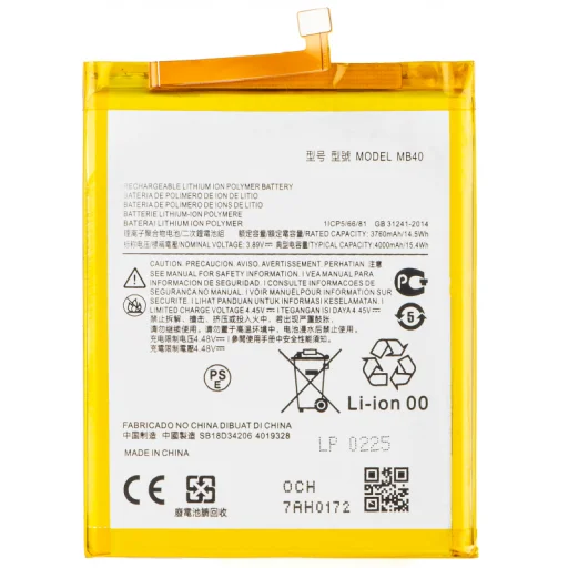MB40 akkumulátor Motorola Edge 20 készülékhez, utángyártott - 1