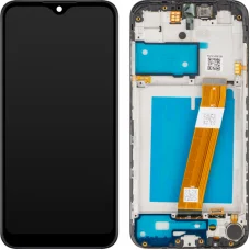 LCD kijelző modul MP Samsung Galaxy A01 A015, nem EU verzió, utángyártott, fekete