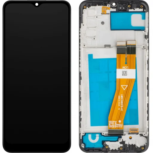 LCD kijelző modul MP Samsung Galaxy A02s A025F készülékhez, utángyártott, fekete - 1