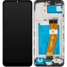 Samsung Galaxy A03 A035 F verzió LCD kijelző modul, utángyártott, fekete