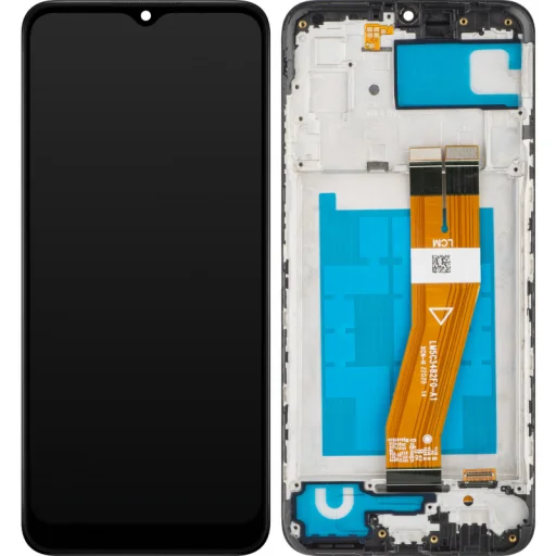 Samsung Galaxy A03 A035 F verzió LCD kijelző modul, utángyártott, fekete - 1
