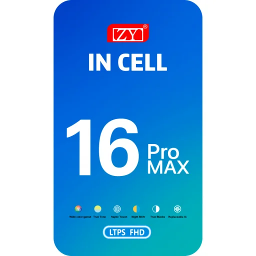  Apple iPhone 16 Pro Max fekete ZY LCD kijelző modul, In-Cell verzió - 2