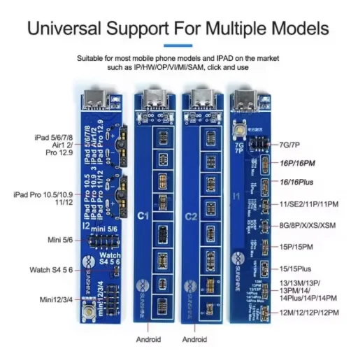 Akkumulátor Aktiválási Panel Sunshine SS-909, Apple iPhone / iPad / Univerzális Sorozat, 2in1 - 2