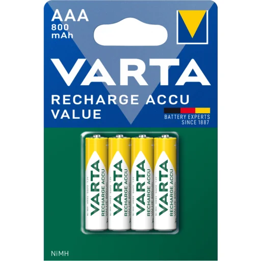 Tölthető NiMH elemek Varta Professional, AAA / LR3, 800mAh, 4-db - 1