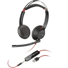 Call Center Headset HP Poly Blackwire C5220, sztereó, USB-A, fekete 80R97AA