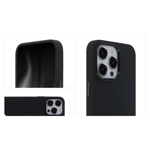 Satin Elegant tok iPhone 15 Pro Max 6,7" fekete tok - 3