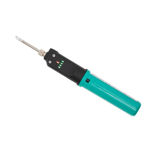 Pro’skit SI-B165 vezeték nélküli forrasztópáka, 12W, professzionális, érintőkapcsolós, gyors felfűtés, cserélhető akkumulátor, beépített lámpa, tartó állvány, USB-C töltőkábel - 1