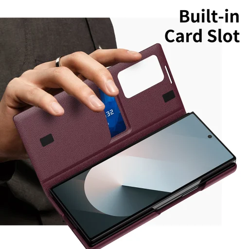 Samsung Galaxy Z Fold6 - Techsuit - SmartView sorozat - Piros. tok - 3