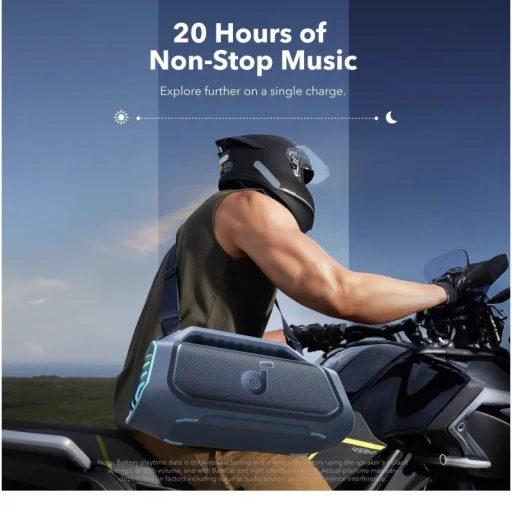 Bluetooth hangszóró Anker Soundcore Boom 2 Plus, 140W, TWS, RGB, Vízálló, Kék A3134031 - 4
