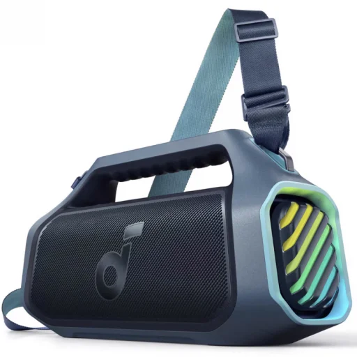 Bluetooth hangszóró Anker Soundcore Boom 2 Plus, 140W, TWS, RGB, Vízálló, Kék A3134031 - 1