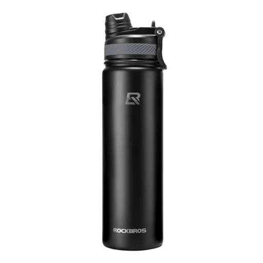 Rockbros 35210029002 thermal bicycle bottle for drinks 650 ml - black - 1