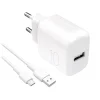 Puro PROLITE 10W USB-A wall charger + USB-A - USB-C cable 1.2m - white thumbnail