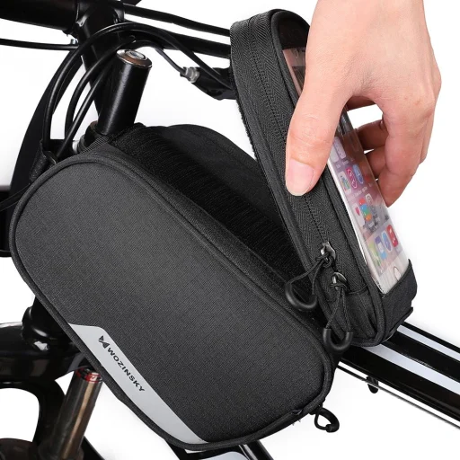 Wozinsky frame bike bag + detachable phone cover up to 6.5 "1.5l black (WBB7BK) - 16