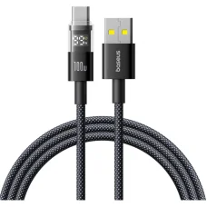 USB-A - USB-C kábel Baseus Display 2, 100W, 5A, 2m, Fekete P10382701111-00