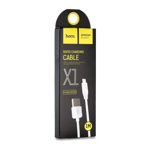 USB-A - Lightning kábel Hoco Rapid X1, 18W, 2.4A, 1m, fehér - 1