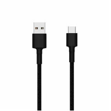 USB-A - USB-C Kábel Xiaomi Mi Braided, 18W, 2A, 1m, Fekete SJV4109GL